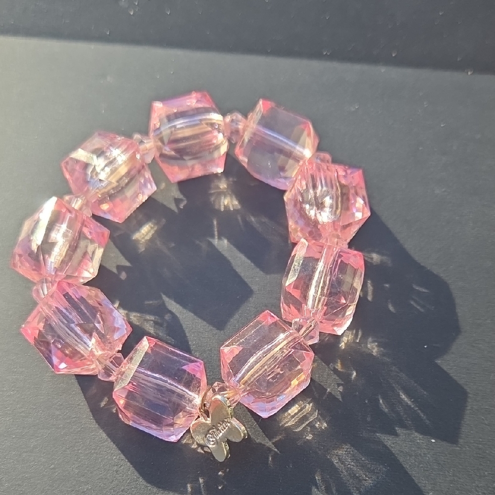 Elegant Pink Crystal Bracelet
